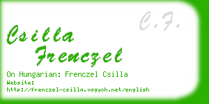 csilla frenczel business card